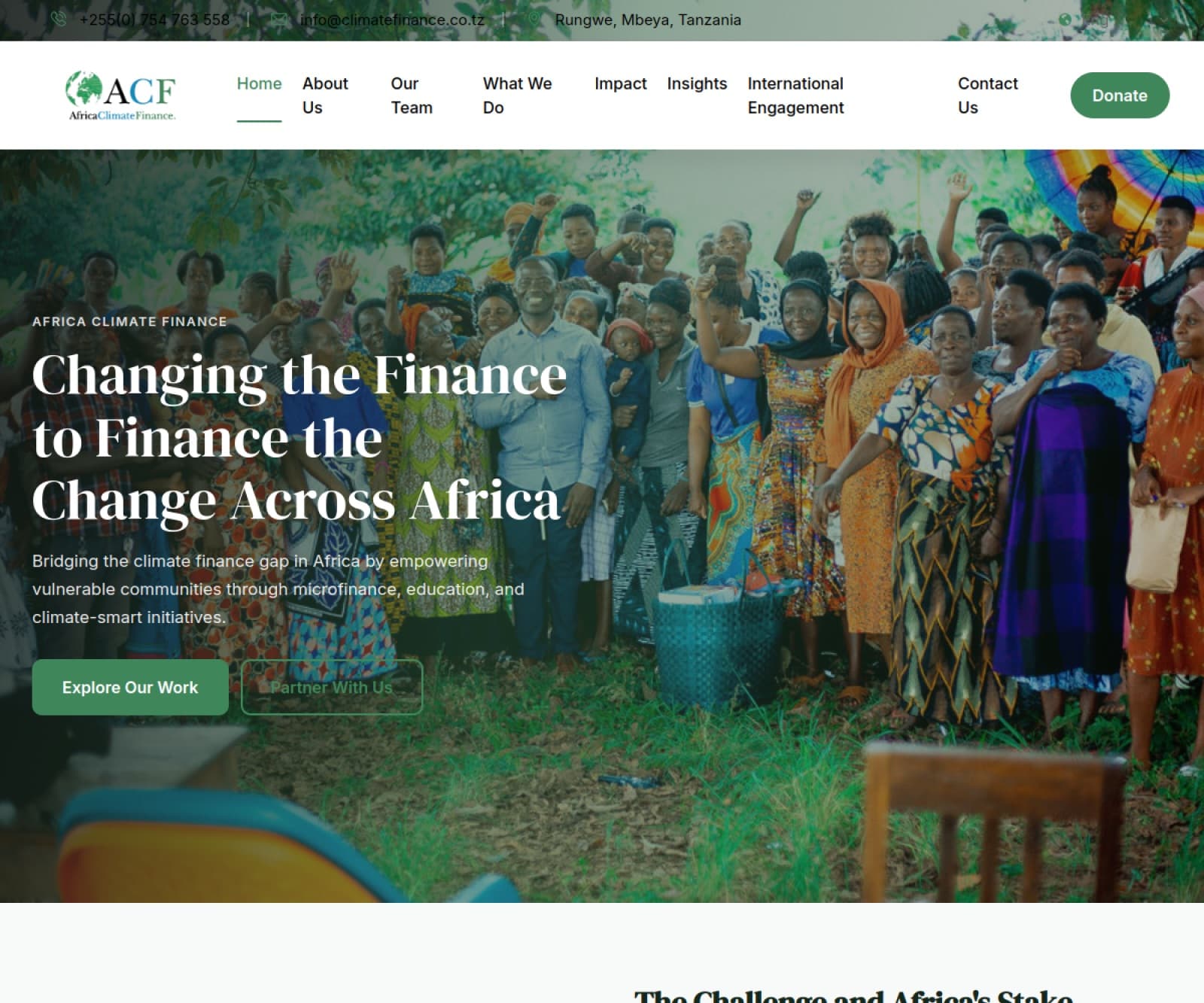 Africa Climate Finance website